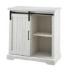 Walker Edison 32" Brushed White Sliding Grooved Door Accent Console -Michaels Decor Sale D374535S 1
