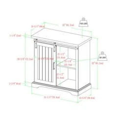 Walker Edison 32" Brushed White Sliding Grooved Door Accent Console 17 Walker Edison 32" Brushed White Sliding Grooved Door Accent Console -Michaels Decor Sale D374535S 7