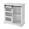 Walker Edison 32" Solid White Sliding Glass Door Modern Accent Cabinet -Michaels Decor Sale D374537S 1