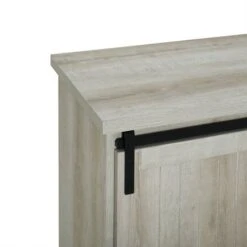Walker Edison Edison Walker 32" White Oak Sliding Grooved Door Modern Accent Cabinet -Michaels Decor Sale D374539S 5