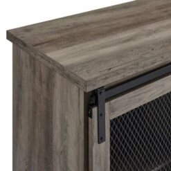Walker Edison Edison Walker 32" Grey Wash Sliding Mesh Metal Door Accent Cabinet -Michaels Decor Sale D374540S 8