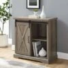 Walker Edison 32" Grey Wash Sliding Barn Door Farmhouse Accent Cabinet -Michaels Decor Sale D374544S 1