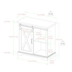 Walker Edison 32" Grey Wash Sliding Barn Door Farmhouse Accent Cabinet -Michaels Decor Sale D374544S 9