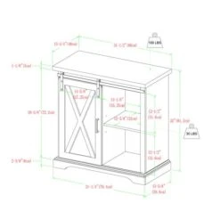 Walker Edison 32" Solid White Reclaimed Barnwood Rustic Farmhouse Buffet -Michaels Decor Sale D374545S 8