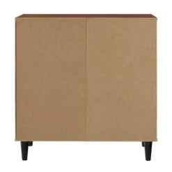 Walker Edison 32" Black & Brown Chevron Wood Detail Accent Cabinet -Michaels Decor Sale D374548S 4