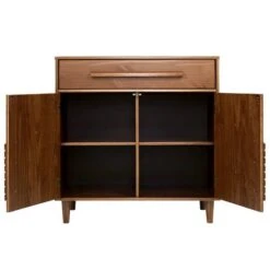 Walker Edison 32" Caramel Chevron Wood Detail Accent Cabinet -Michaels Decor Sale D374549S 3