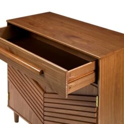 Walker Edison 32" Caramel Chevron Wood Detail Accent Cabinet -Michaels Decor Sale D374549S 5