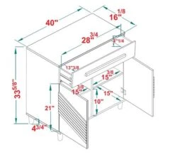 Walker Edison 32" Caramel Chevron Wood Detail Accent Cabinet -Michaels Decor Sale D374549S 7