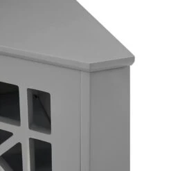 Walker Edison 30" Grey Fretwork Corner Accent Cabinet -Michaels Decor Sale D374551S 6