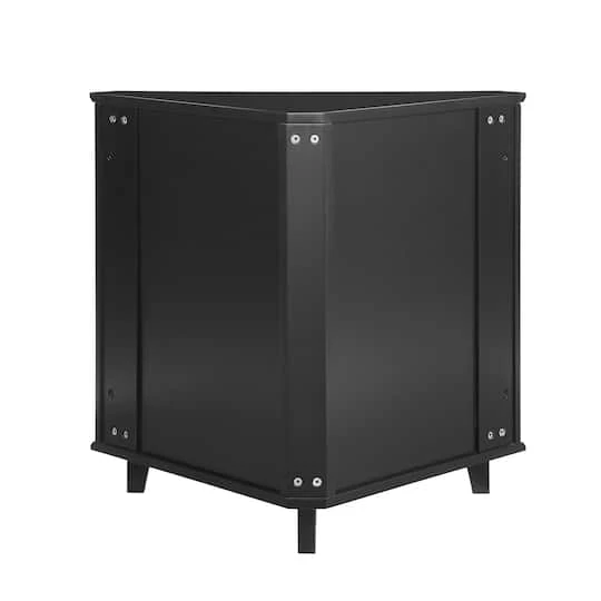 Walker Edison 30" Black Fretwork Corner Accent Cabinet 6 Walker Edison 30" Black Fretwork Corner Accent Cabinet - Image 4