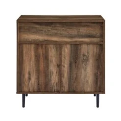 Walker Edison 32" Reclaimed Barnwood Modern Slanted Metal Door Accent Cabinet -Michaels Decor Sale D374557S 6