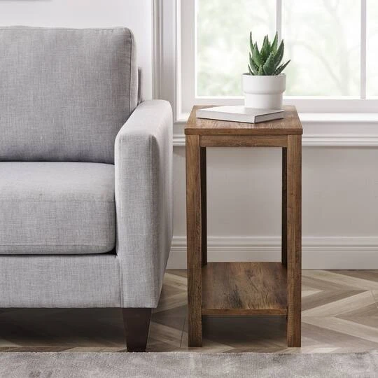 Walker Edison Reclaimed Barnwood Narrow A-Frame Side Table 8 Walker Edison Reclaimed Barnwood Narrow A-Frame Side Table - Image 6