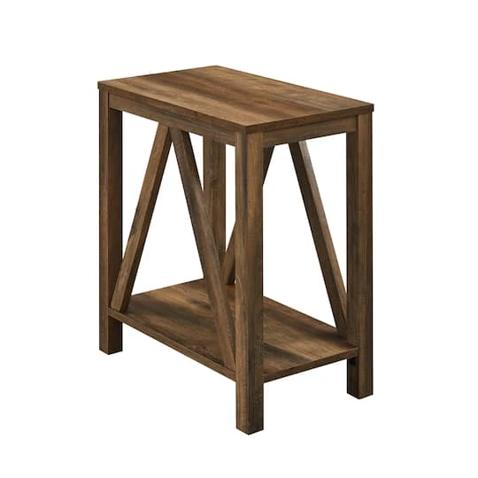Walker Edison Reclaimed Barnwood Narrow A-Frame Side Table 3 Walker Edison Reclaimed Barnwood Narrow A-Frame Side Table