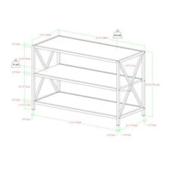 Walker Edison Gray Wash X-Frame Industrial Wood Bookshelf -Michaels Decor Sale D374611S 7