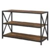 Walker Edison Rustic Oak X-Frame Industrial Wood Bookshelf -Michaels Decor Sale D374614S 5