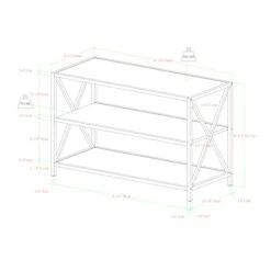 Walker Edison Rustic Oak X-Frame Industrial Wood Bookshelf -Michaels Decor Sale D374614S 8