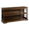Walker Edison Dark Walnut Lateral Bookshelf With Decorative Metal Sides -Michaels Decor Sale D374615S 1