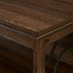 Walker Edison Dark Walnut Lateral Bookshelf With Decorative Metal Sides 15 Walker Edison Dark Walnut Lateral Bookshelf With Decorative Metal Sides -Michaels Decor Sale D374615S 6