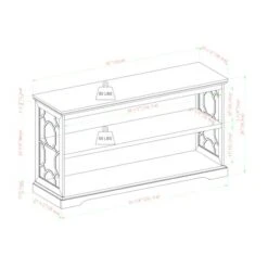 Walker Edison Gray Wash Lateral Bookshelf With Decorative Metal Sides -Michaels Decor Sale D374616S 8