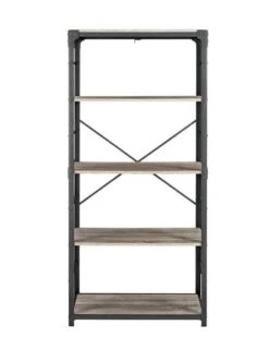 Walker Edison 64" Driftwood Angle Iron Industrial Bookcase 10 Walker Edison 64" Driftwood Angle Iron Industrial Bookcase -Michaels Decor Sale D374620S 2