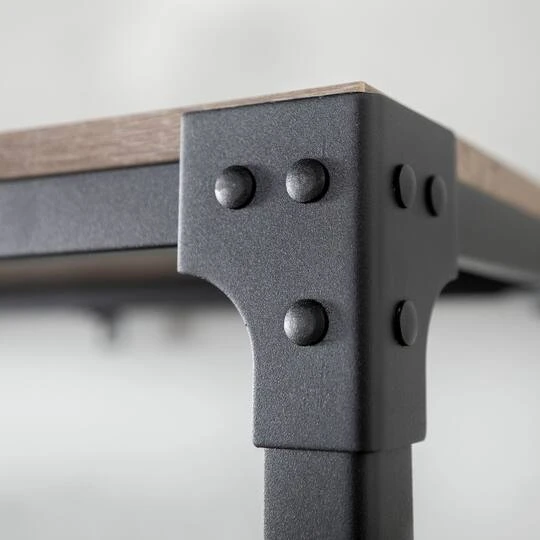 Walker Edison 64" Driftwood Angle Iron Industrial Bookcase 7 Walker Edison 64" Driftwood Angle Iron Industrial Bookcase - Image 5