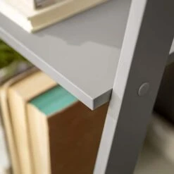 Walker Edison 55" Gray Modern Ladder Bookshelf -Michaels Decor Sale D374621S 6