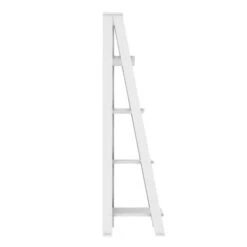 Walker Edison 55" White Modern Ladder Bookshelf -Michaels Decor Sale D374622S 3