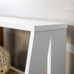 Walker Edison 55" White Modern Ladder Bookshelf -Michaels Decor Sale D374622S 6