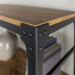 Walker Edison 64" Barnwood Angle Iron Industrial Bookcase -Michaels Decor Sale D374623S 6