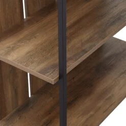 Walker Edison 64" Reclaimed Barnwood & Black Farmhouse Plank Back Bookshelf -Michaels Decor Sale D374625S 3