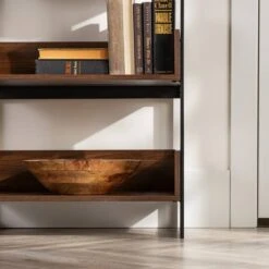 Walker Edison 64" Dark Walnut 5-Shelf Bookshelf 13 Walker Edison 64" Dark Walnut 5-Shelf Bookshelf -Michaels Decor Sale D374628S 6