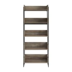 Walker Edison 64" Graywash 5-Shelf Bookshelf -Michaels Decor Sale D374629S 5
