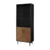 Walker Edison 68" Solid Black Hutch With Bookmatch Doors -Michaels Decor Sale D374631S 1
