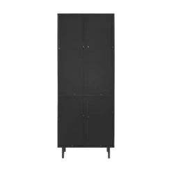 Walker Edison 68" Solid Black Hutch With Bookmatch Doors -Michaels Decor Sale D374631S 3