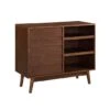 Walker Edison 36" Walnut Louvered Door Bar Cabinet -Michaels Decor Sale D374638S 1