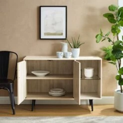 Walker Edison 44" Birch Mid Century Modern Buffet -Michaels Decor Sale D374639S 6