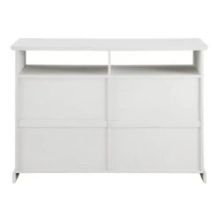 Walker Edison 48" Brushed White Sliding Glass Door Sideboard -Michaels Decor Sale D374641S 3