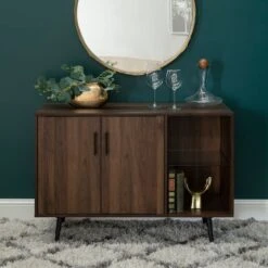 Walker Edison 44" Dark Walnut Mid Century Modern Buffet -Michaels Decor Sale D374642S 3