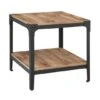 Walker Edison Barnwood Angle Iron Rustic Wood Side Table Set -Michaels Decor Sale D374651S 1