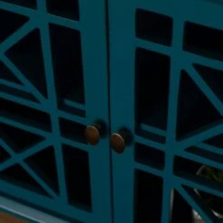 Walker Edison 32" Blue Fretwork Accent Storage Cabinet 14 Walker Edison 32" Blue Fretwork Accent Storage Cabinet -Michaels Decor Sale D374697S 6