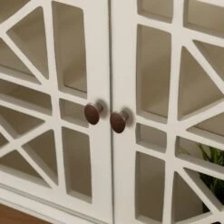 Walker Edison 32" Antique White Fretwork Accent Storage Cabinet 16 Walker Edison 32" Antique White Fretwork Accent Storage Cabinet -Michaels Decor Sale D374698S 5