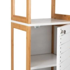 Organize It All Rendition 68" White 6-Shelf Bamboo High Cabinet -Michaels Decor Sale D393680S 10