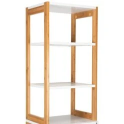 Organize It All Rendition 68" White 6-Shelf Bamboo High Cabinet -Michaels Decor Sale D393680S 8