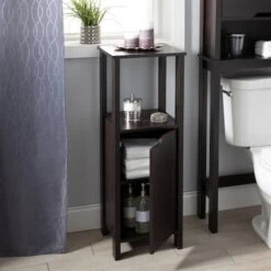 Organize It All 40" Espresso 3-Shelf Ambassador Floor Cabinet -Michaels Decor Sale D393682S 3