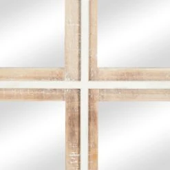 35" Brown Wood Rustic Wall Mirror 14 35" Brown Wood Rustic Wall Mirror -Michaels Decor Sale D396325S 3