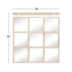 35" Brown Wood Rustic Wall Mirror 18 35" Brown Wood Rustic Wall Mirror -Michaels Decor Sale D396325S 7