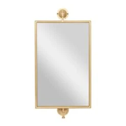 28" Rectangle Wood Wall Mirror Gold -Michaels Decor Sale D396355S 1 1