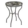 24" Silver Metal Flower Top End Table 2 24" Silver Metal Flower Top End Table -Michaels Decor Sale D400053S 1