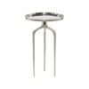 25" Contemporary Round Silver Aluminum Raised Edge Accent Table -Michaels Decor Sale D400055S 1