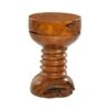 20" Brown Teak Wood Rustic Stool -Michaels Decor Sale D400073S 1